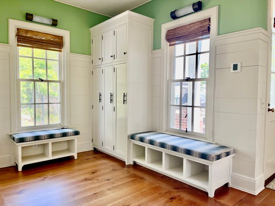 A Pair Of Custom Benches - Shoe Storage - Mud Room - Removed & Ready For Pickup