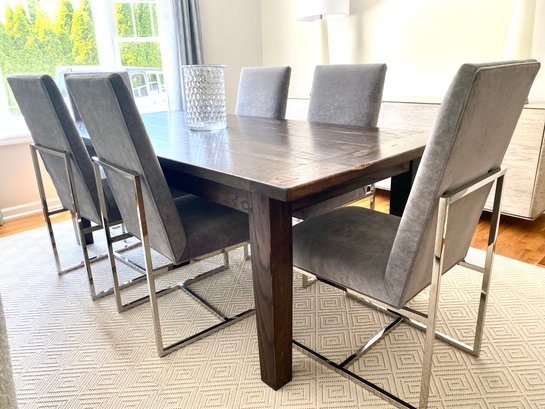 Gorgeous Lillian August Harvest Plank Dining Table Six Mitchell