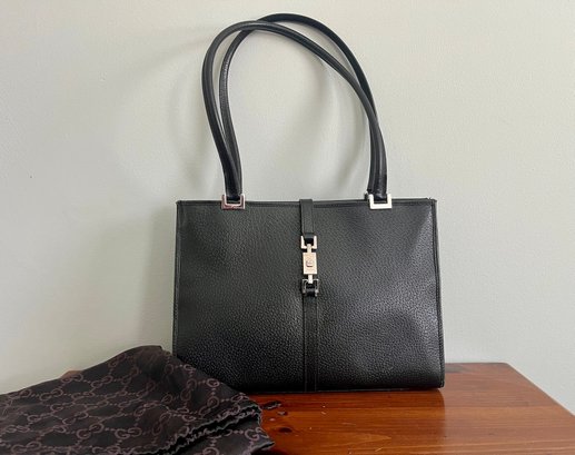 A Black Gucci Handbag - Classic - Take It Anywhere - 12H  X  3 W X  8 H