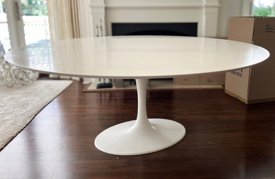 A Large 72 Inch Authentic Saarinen For Knoll Tulip Base Dining Table