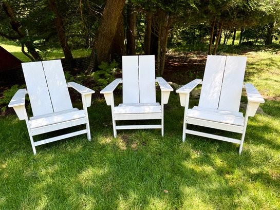 Three Pollywood Paneled Adirondack Chairs