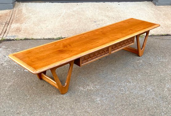 Mid Century Lane Perception Walnut Surfboard Coffee Table