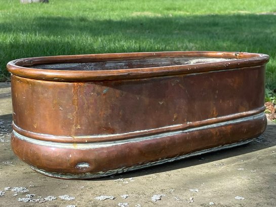 A Vintage Copper Planter