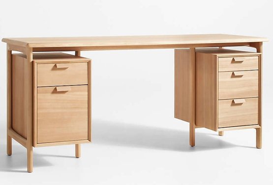 Crate & Barrel  Elias Desk-Finished Back