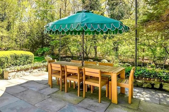 A Contemporary Garden Dining Set For Eight