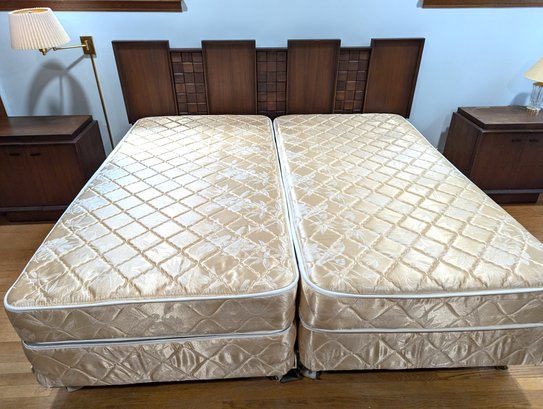 Vintage Brutalist King Size Headboard #1925403 | Auctionninja.com