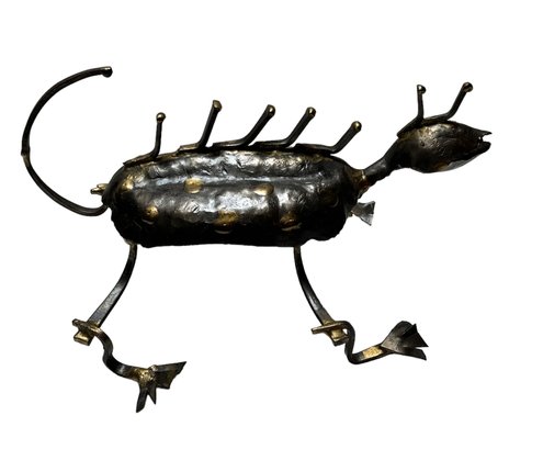 Mid Century Torched Brutalist Critter Sculpture