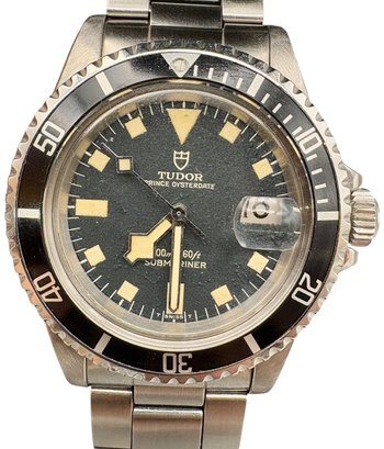 1971 Tudor Prince Oysterdate Submariner 'Snowflakes', With A 1971 Rolex SS Wristband And Back Case. Ref 7021/0
