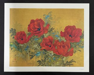 David Lee Poppies Weaved Lithograph