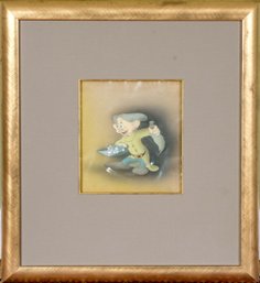 Original Painting On Celluloid From Walt Disney Studio