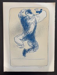 Juan Garcia Ripolles - Arlequin Leaping Hand Signed Lithograph - 1971.ÊÊ