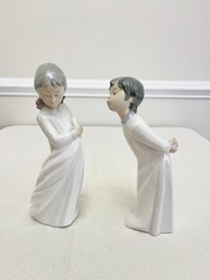 Pair Of NAO Daisa Lladro Figurines Hand Painted Japan