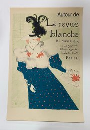 Lautrec Lithograph Original Vintage Print La Revue Blanche Paris.