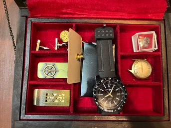 Treasure Box Inside There Are Money Clips, Watches & More