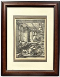 Reproduction Of Albrecht Durer's 1514 Copper Engraving 'St Jerome In His Study '