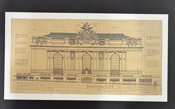 Grand Central Station Blue Print Fine Art Print