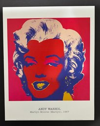 Andy Warhol Marilyn Monroe Vintage Poster