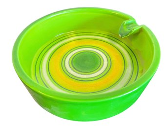 MCM Green Italian Pottery Ashtray