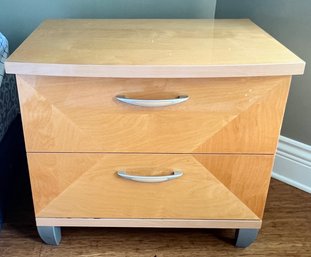 Lacquered Wood Side Table/Night Stand