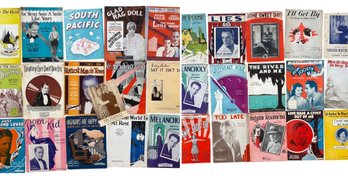 Large Collection Of Early To Mid Century Sheet Music & Theater Programs