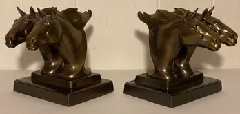 PR. Frankart Inc. Double Horse Head Statue Bookends.