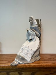 Lladro Embroiderer Porcelain Figurine