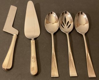 Gorham Stainless & Silver Plate Serving Pieces.