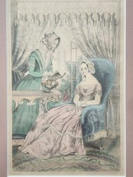 June 1844 Godleys Fashion Plate, Framed And Matted