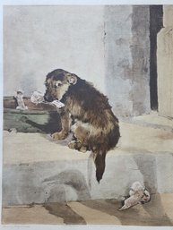 'Coming Events Cast Their Shadows Before' 1893 Engraving Hand Colored