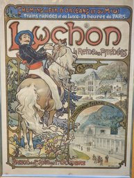 Rare Original Luchon Poster By Alphonse Mucha !!!
