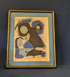 Vintage Signed And Numbered Limited Edition Julio Rosado Abstract Serigraph 'Masquerade'