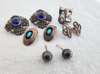 Sterling Silver Earrings In Various Styles Plus One Single Earring