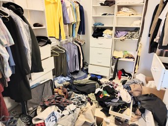Huge Walk-in Closet Filled With Men's Clothes, Shoes, Accessories, Suitcases