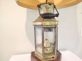 Large Vintage Lamp Repurposed From Elaborate Brass Lantern