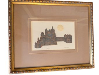 Framed Rina Rotholiz Tuilegraph 'jerusalem' Collage