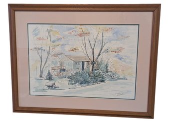 Summer Retreat Or Lakeside Cottage In Autumn