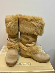 Tecnica Design Performance Suede Boots, Fur Lined Size 8