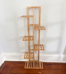 Light Wood Alternating Shelf