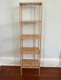 (5) Shelf Light Wood Book Shelf