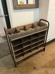 Metal Framed And Canvas Show Rack