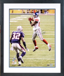 Hakeem Nicks Signed Super Bowl XLVI Touchdown Picture, With Steiner Sports COA