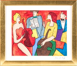 Linda Le Kniff 'Double', Serigraph In Color On Wove Paper