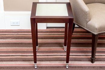 Stylish Square Side Table On Casters