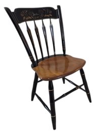 Ethan Allen 'Thumb Back' Windsor Chair - Stenciled & Decorated Finish