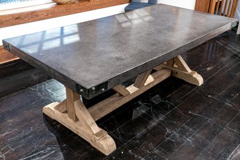 Restoration Hardware Cement Top Dining Table