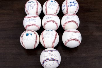 Collection Of Ten Autographed Baseballs