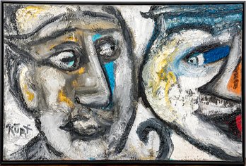 Oil On Canvas, Signed Kupt, Figural