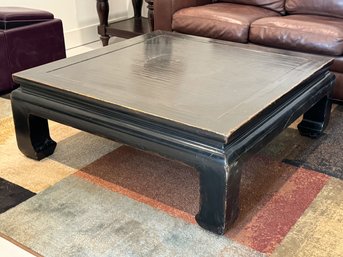 Handsome Chinese Style Carved Low Cocktail Table