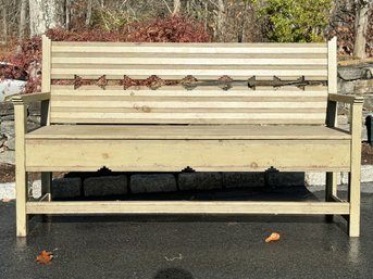 Handsome Paint Finished Garden Bench