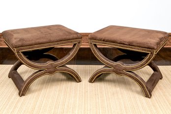 Sheryl Upholstered Neoclassical Style Stools